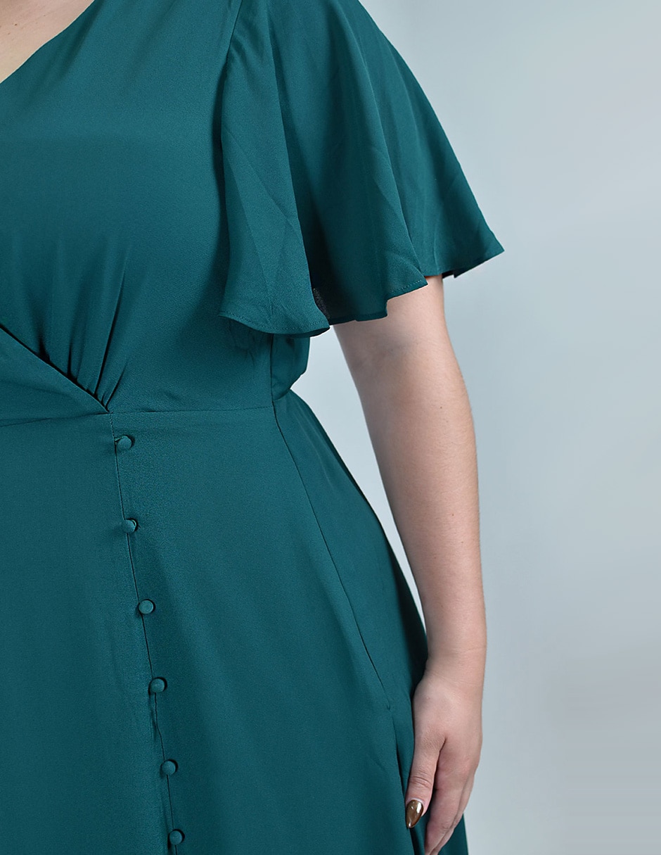 Vestido maxi de fiesta escote v 3