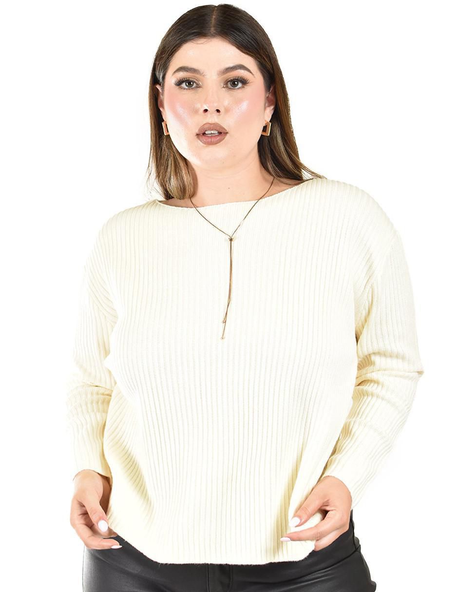 Suéter cuello ojal para mujer Suéter cuello ojal para mujer