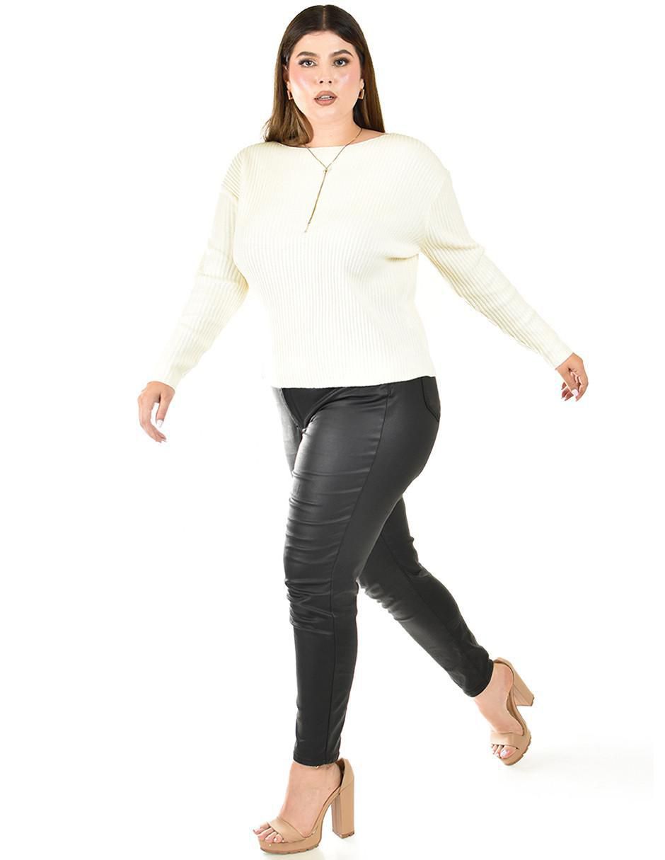 Suéter cuello ojal para mujer 6