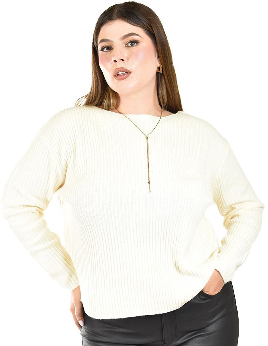 Suéter cuello ojal para mujer 4