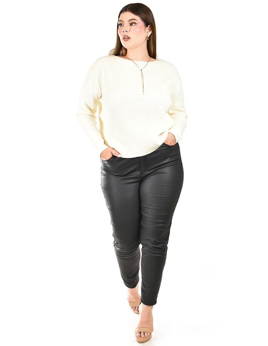 Suéter cuello ojal para mujer 7