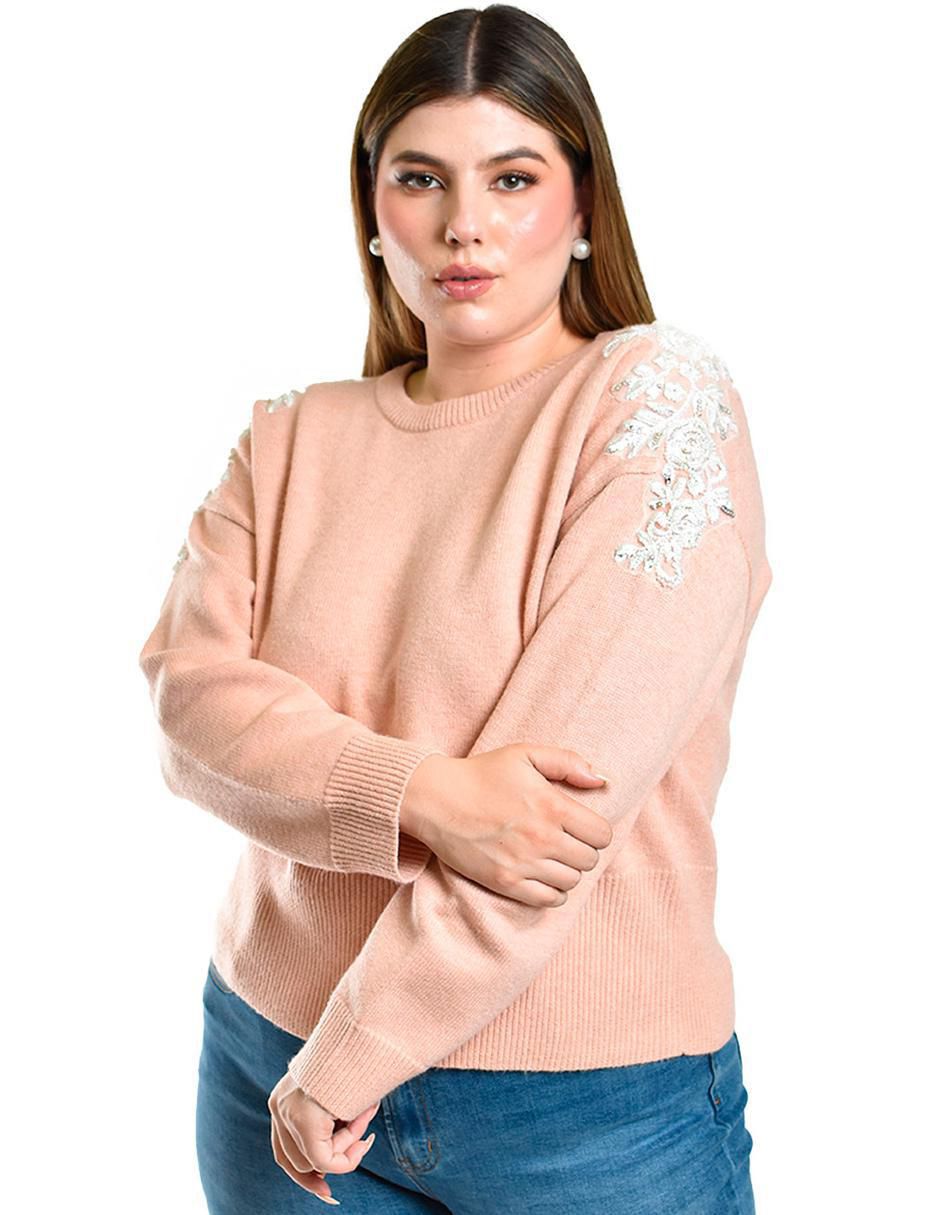 Suéter cuello redondo para mujer
