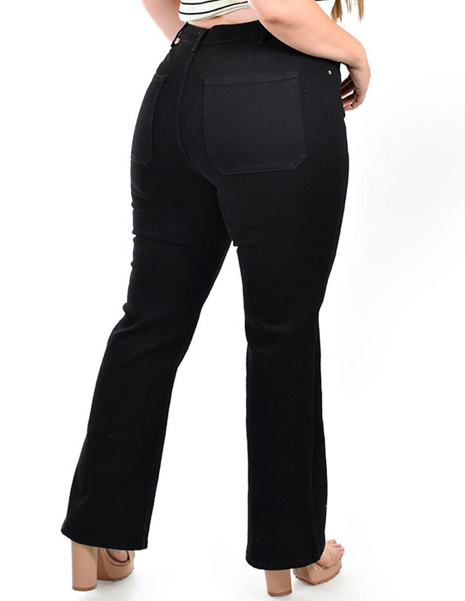 Jeans bota j-ch-zh-0101-negro para mujer 3