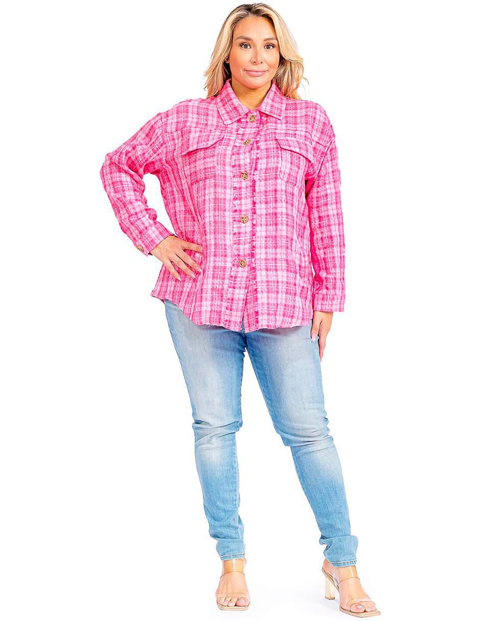 Blusa camisera manga larga para mujer 14