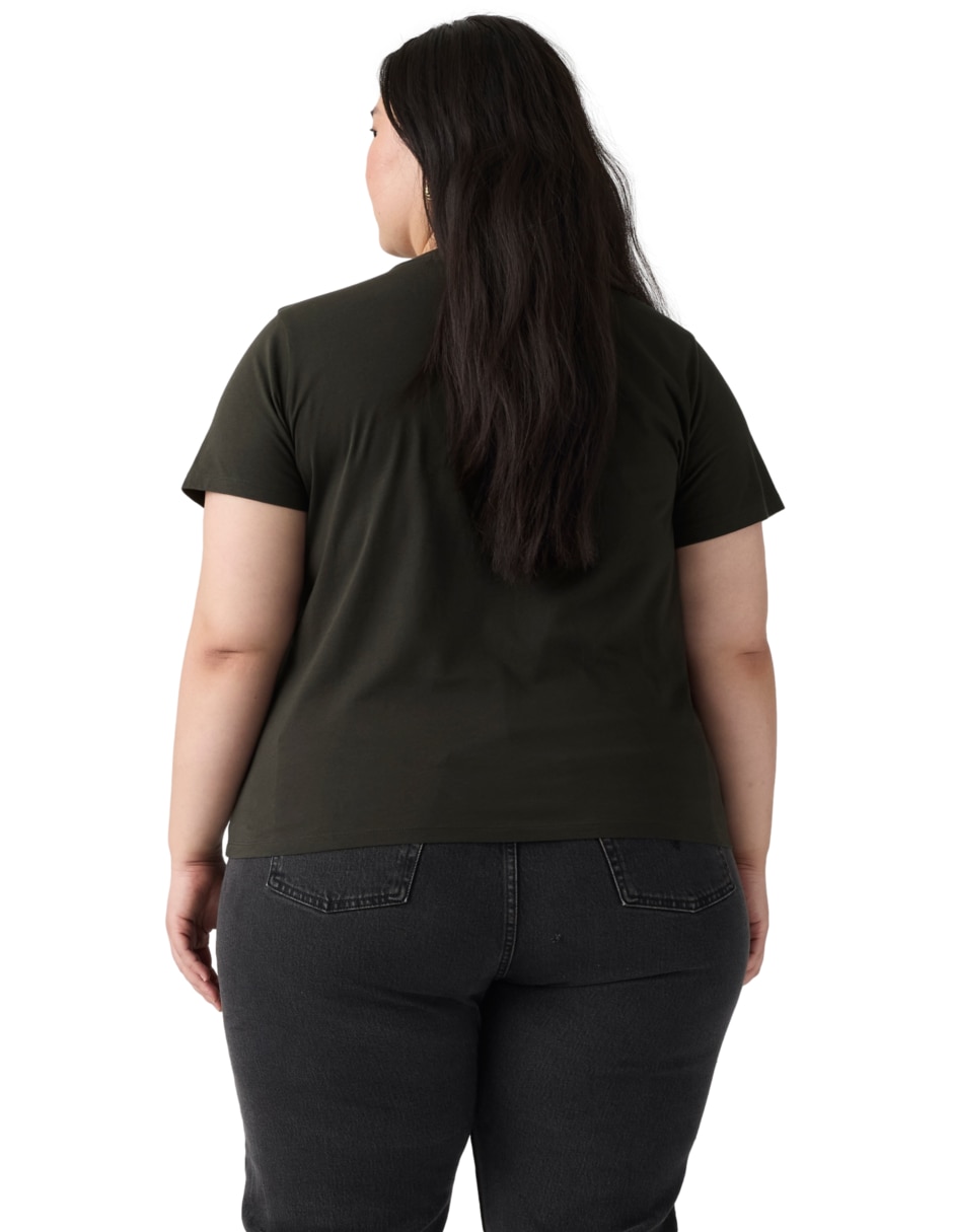 Playera manga corta cuello redondo mujer