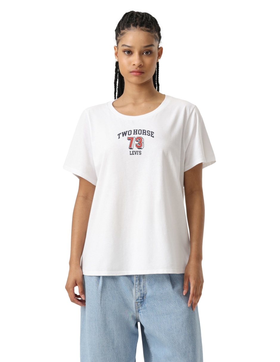 Playera manga corta cuello redondo mujer Playera manga corta cuello redondo mujer