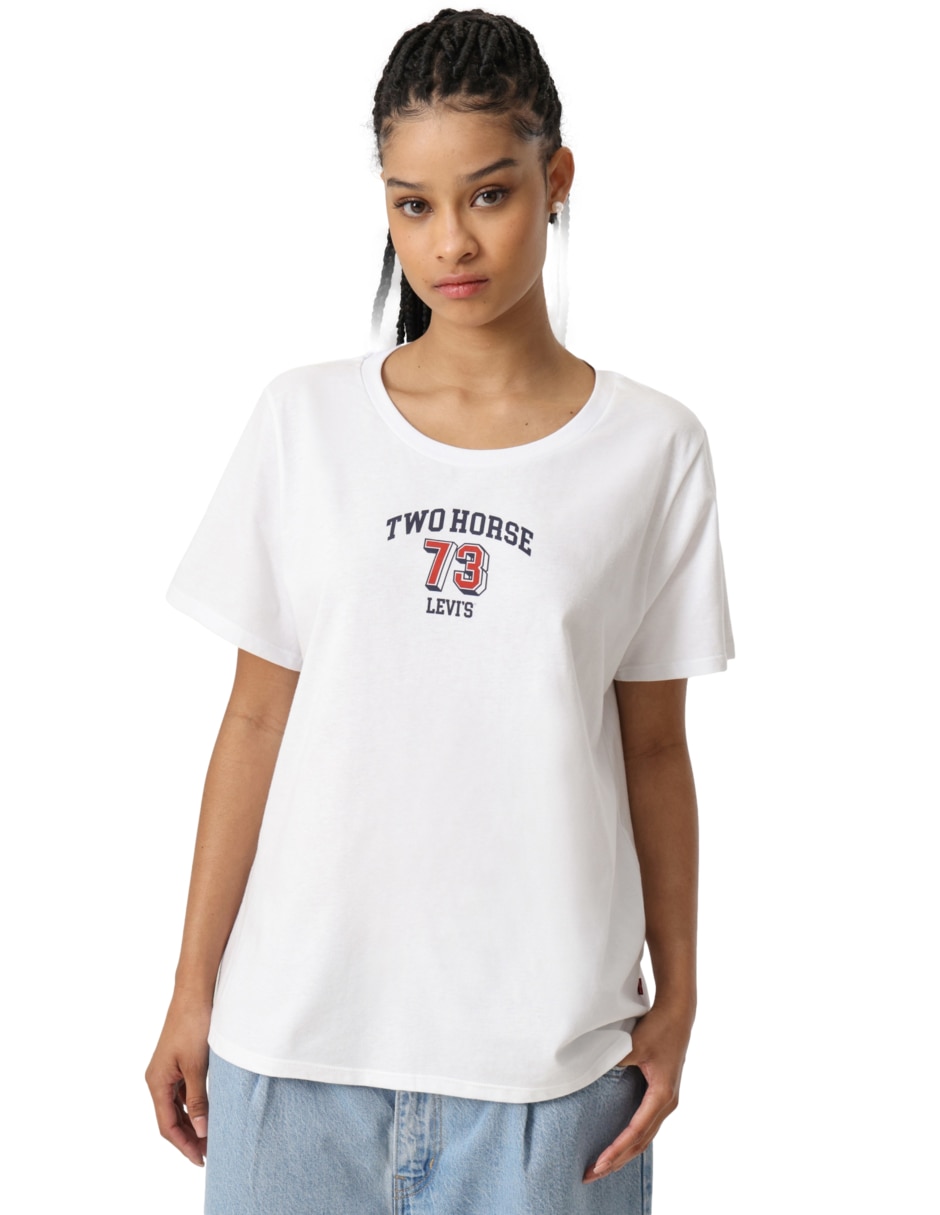 Playera manga corta cuello redondo mujer 2