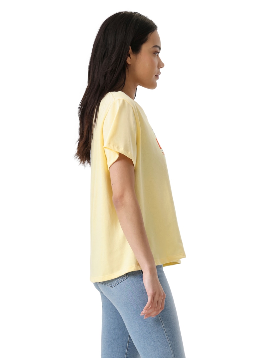 Playera manga corta cuello redondo mujer 5