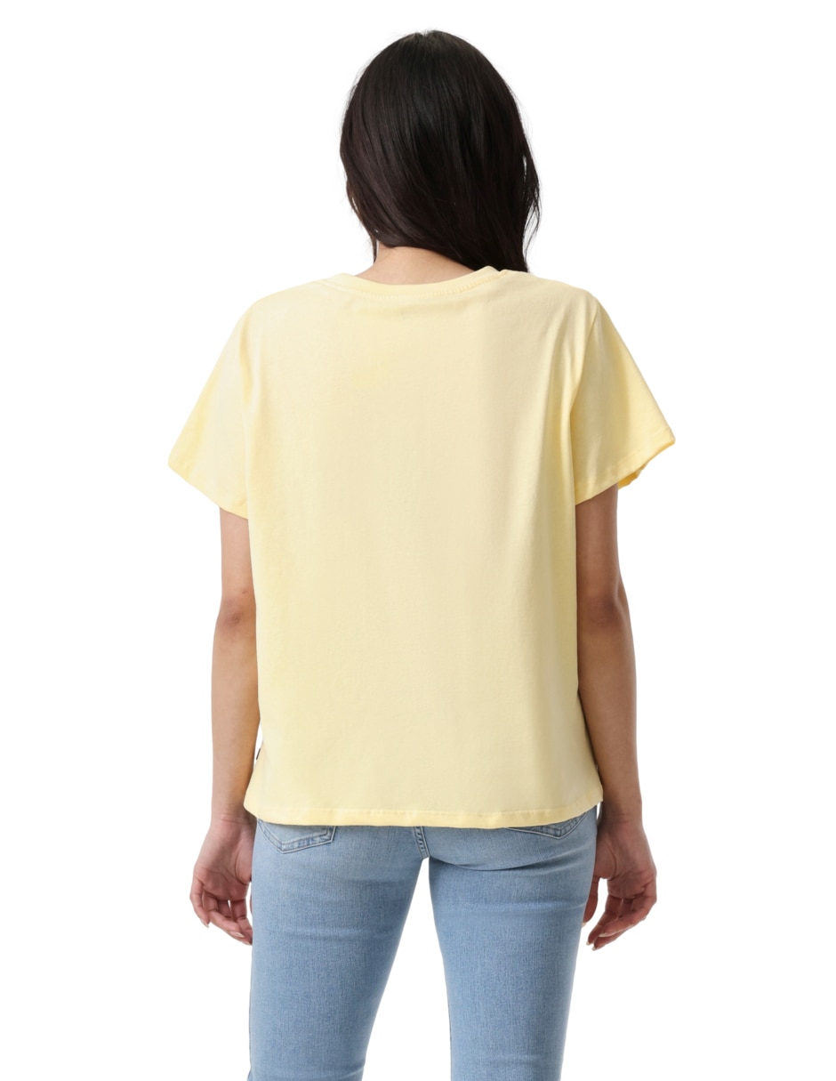 Playera manga corta cuello redondo mujer 4