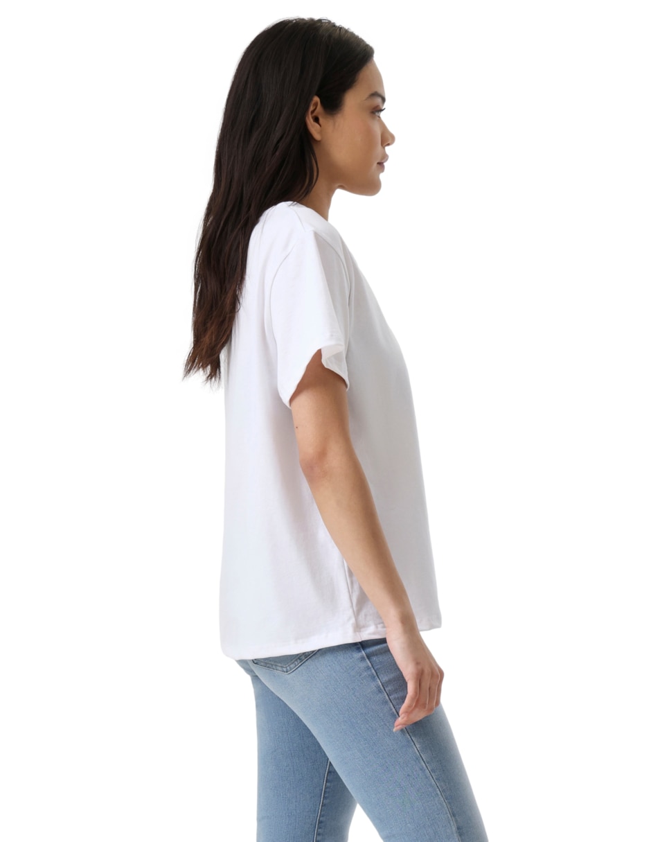 Playera manga corta cuello redondo mujer 5