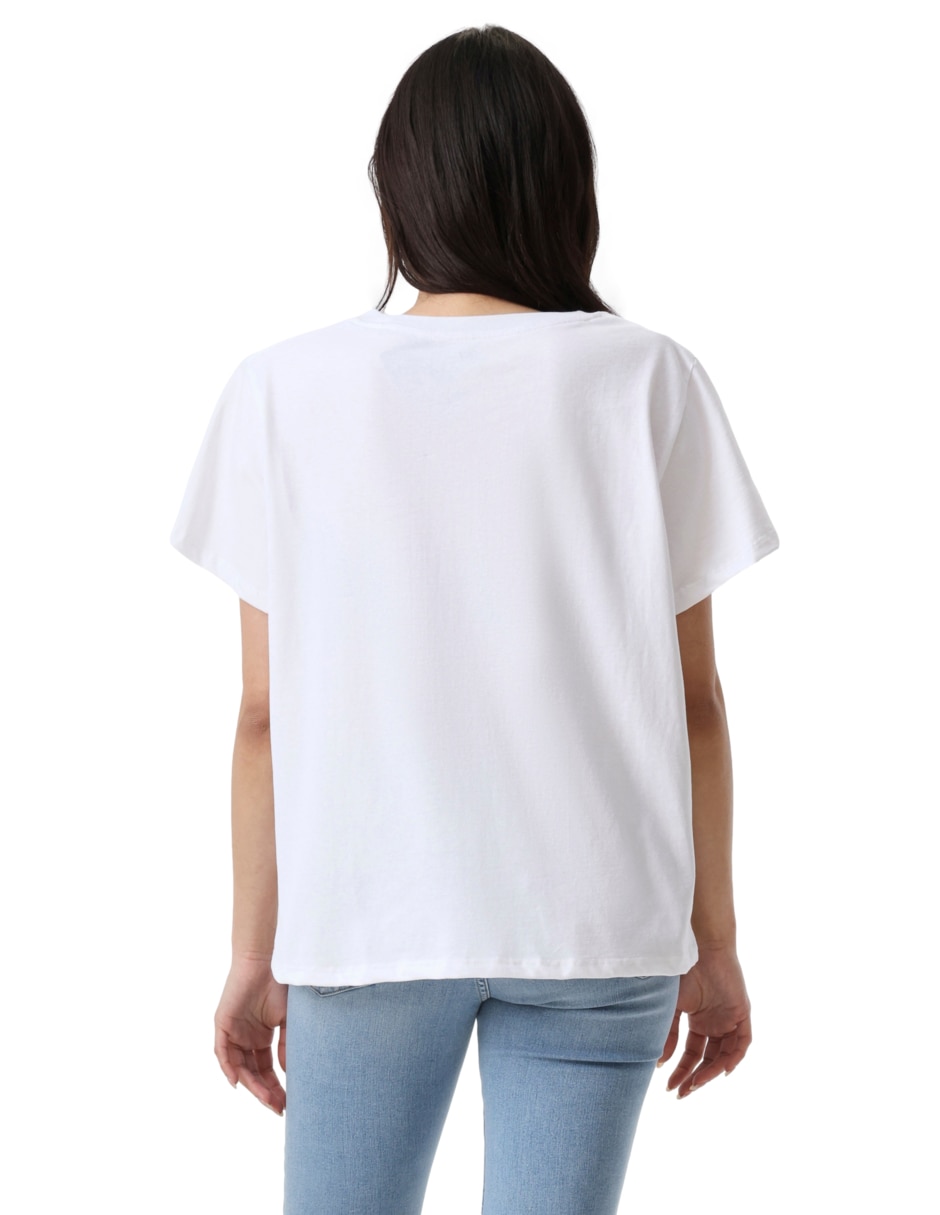 Playera manga corta cuello redondo mujer 4
