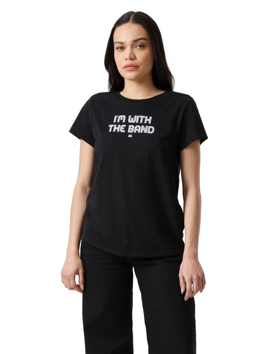 Playera manga corta cuello redondo mujer Playera manga corta cuello redondo mujer