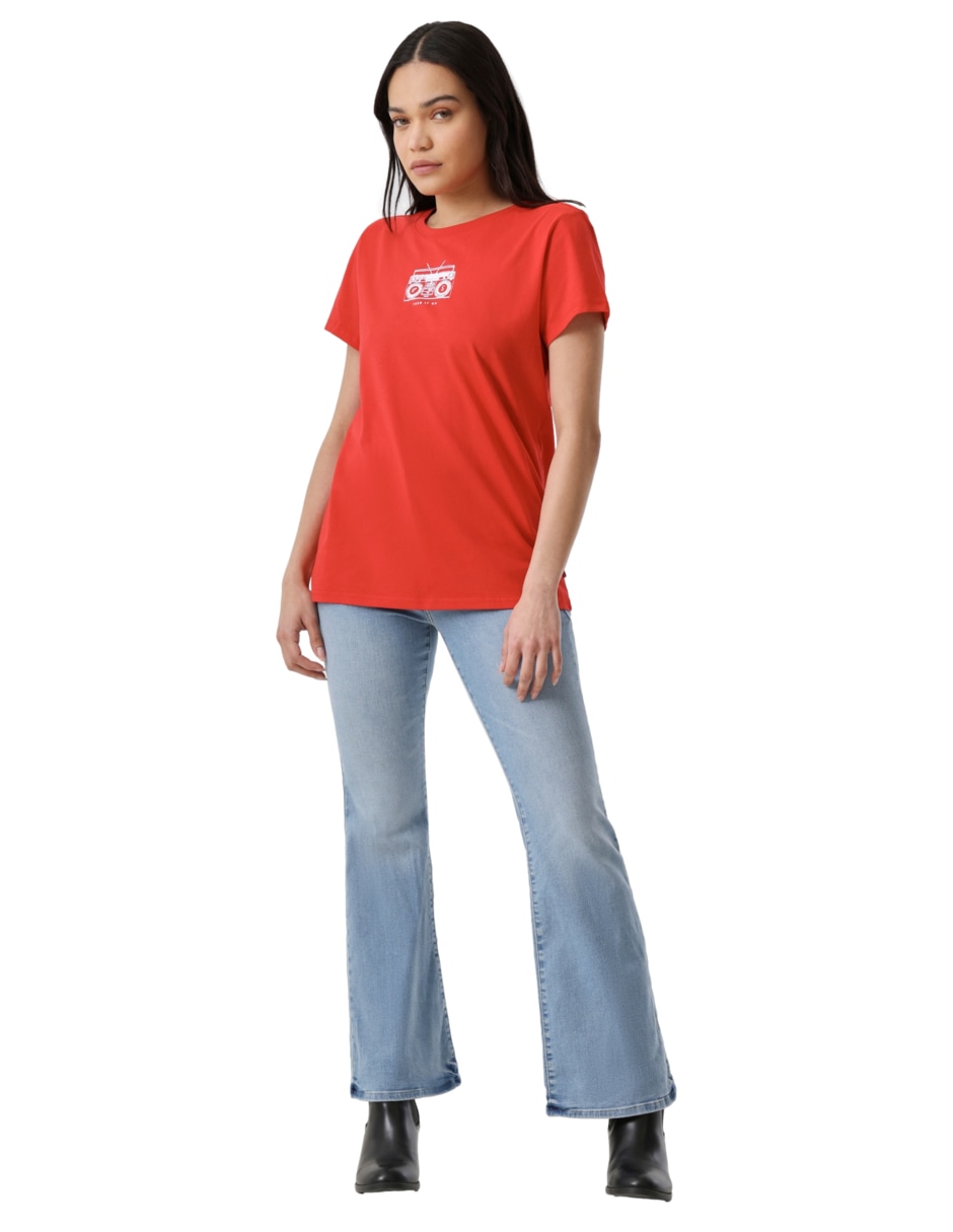 Playera manga corta cuello redondo mujer 3