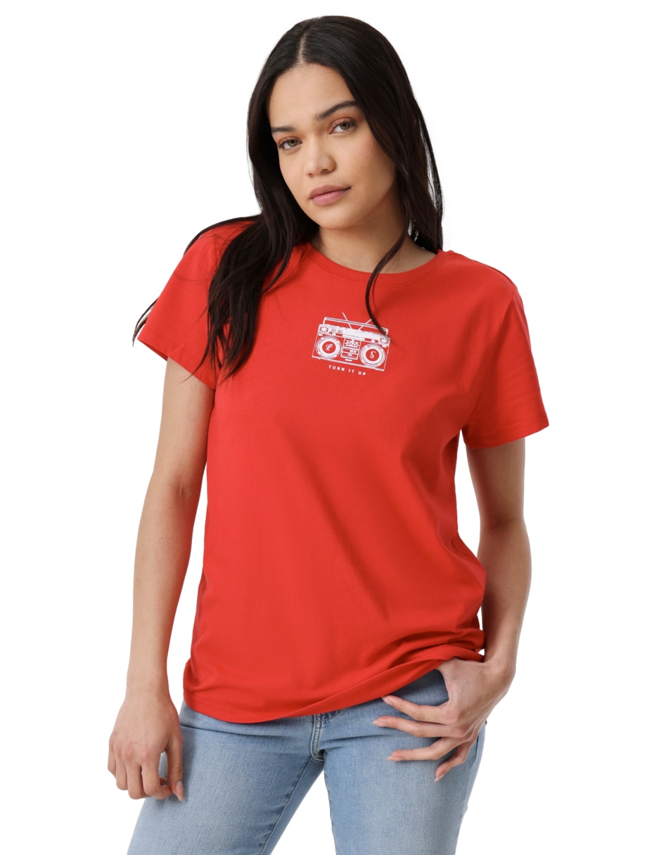 Playera manga corta cuello redondo mujer 2