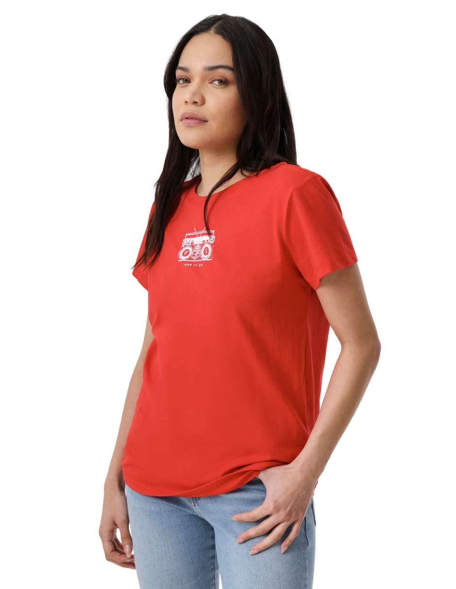 Playera manga corta cuello redondo mujer 6