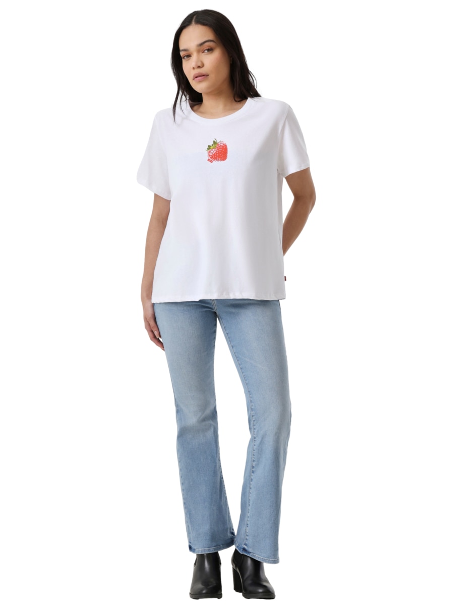 Playera manga corta cuello redondo mujer 3