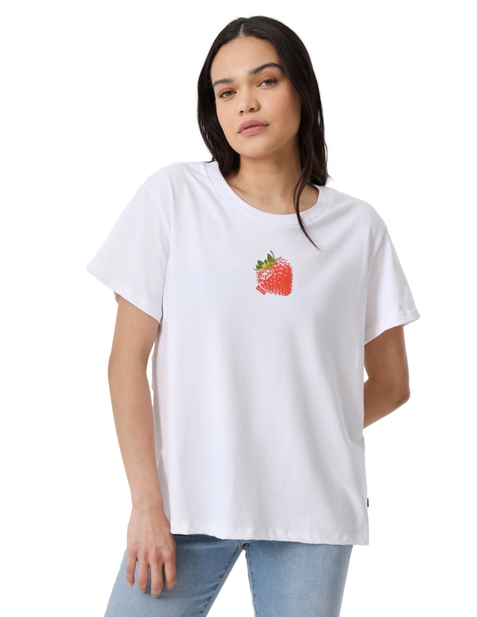 Playera manga corta cuello redondo mujer 6