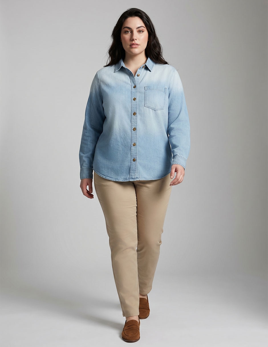 Blusa manga larga para mujer