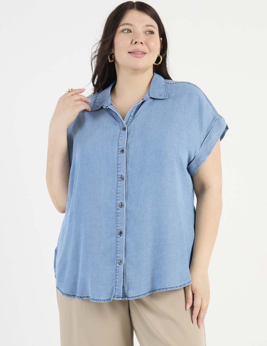 Blusa manga corta para mujer 7