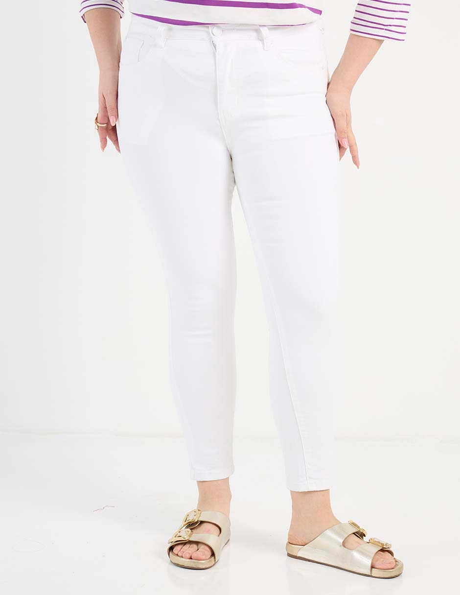 Jeans skinny cintura media para mujer 1