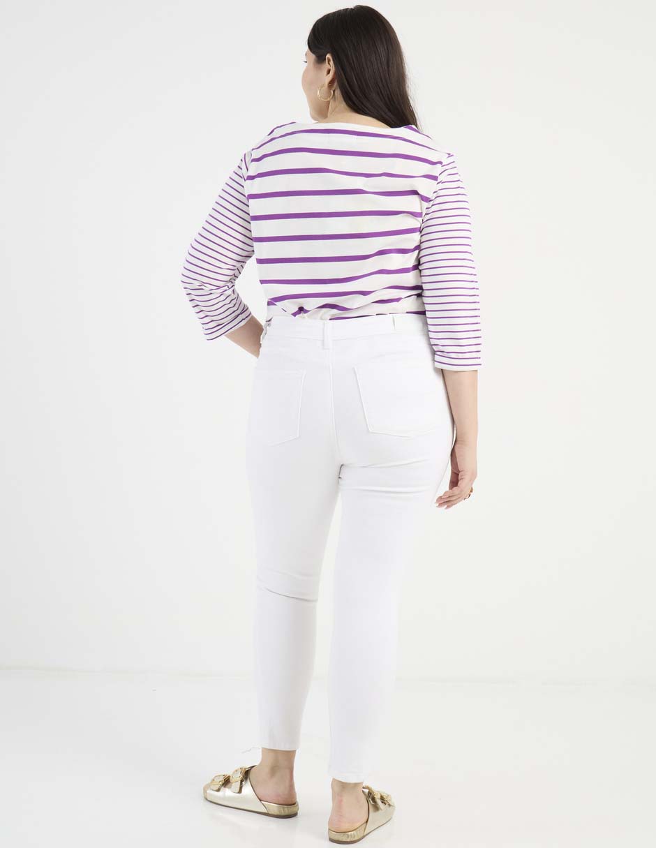 Jeans skinny cintura media para mujer 11
