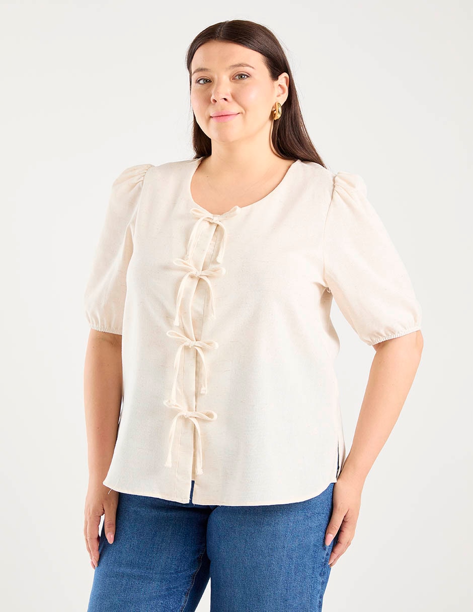 Blusa manga al codo para mujer 1