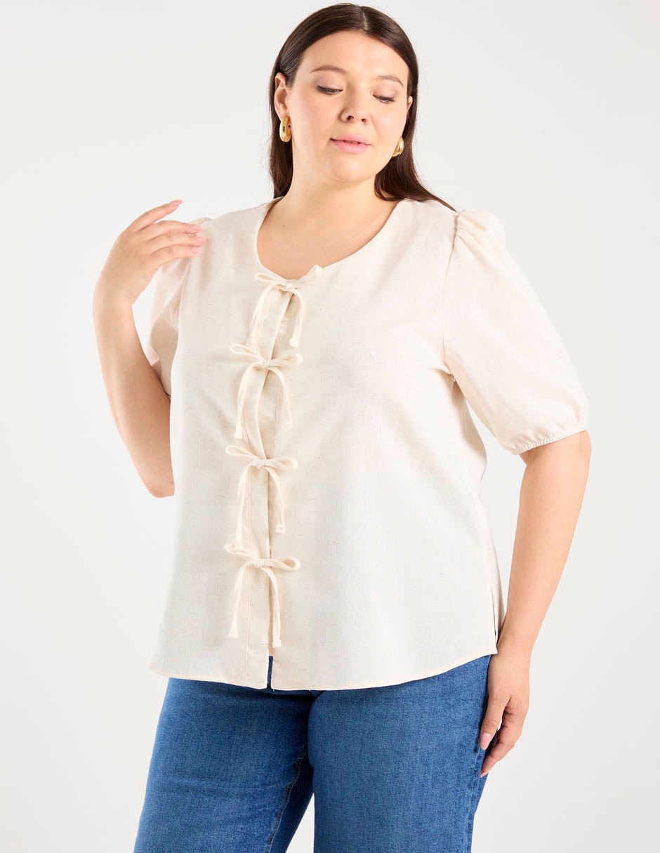 Blusa manga al codo para mujer 7