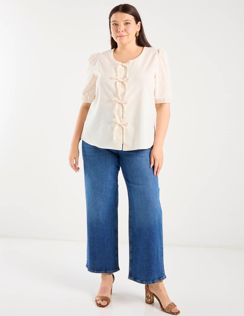Blusa manga al codo para mujer 8