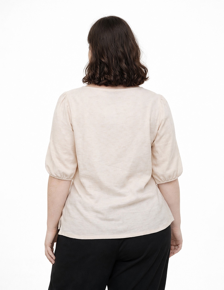 Blusa manga al codo para mujer 12
