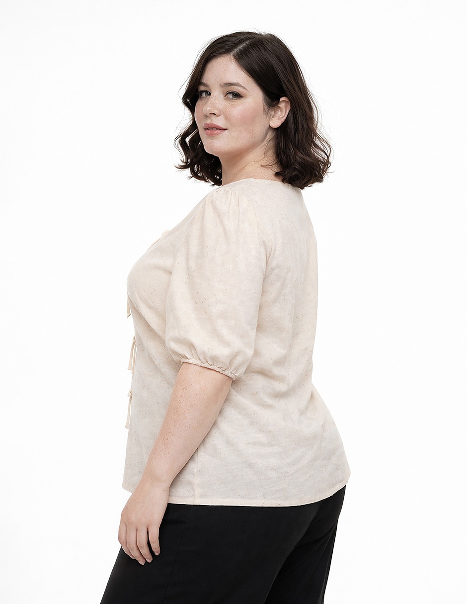 Blusa manga al codo para mujer 13