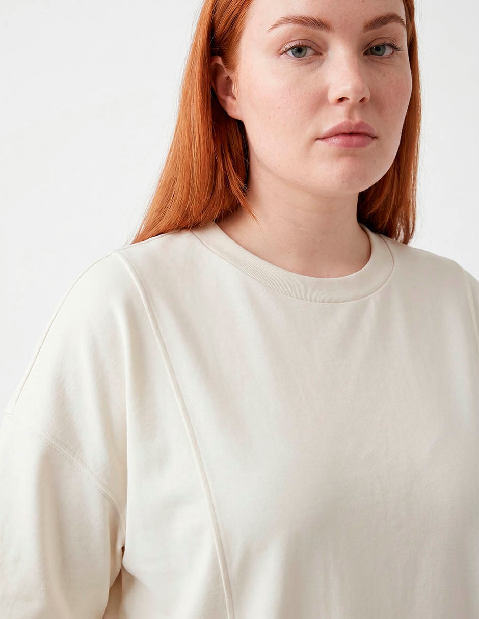 Playera manga al codo cuello redondo para mujer 3