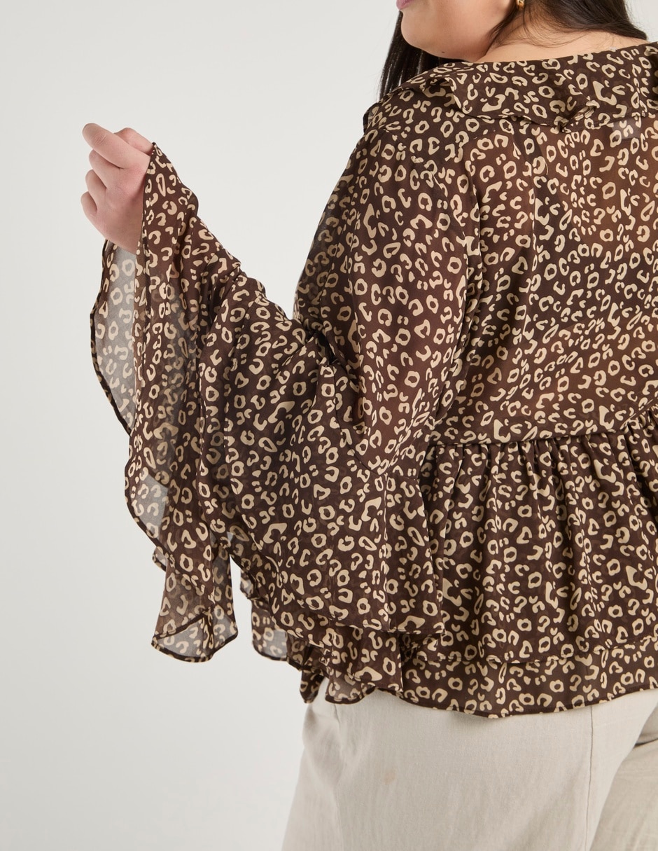 Blusa Map manga larga para mujer