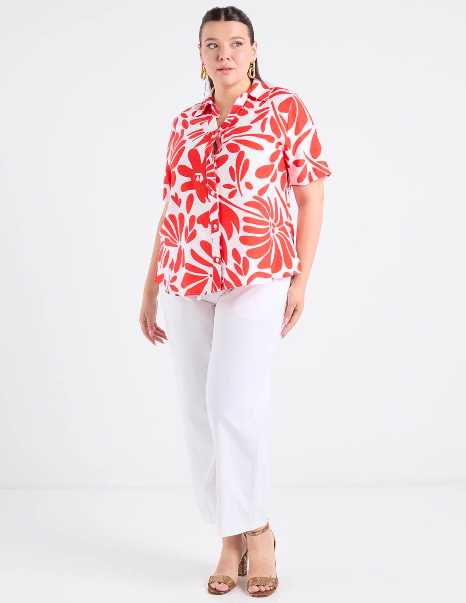Pantalón coulotte amplio para mujer 4