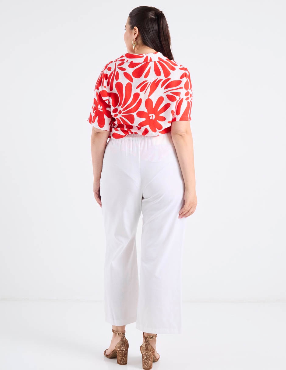 Pantalón coulotte amplio para mujer 6
