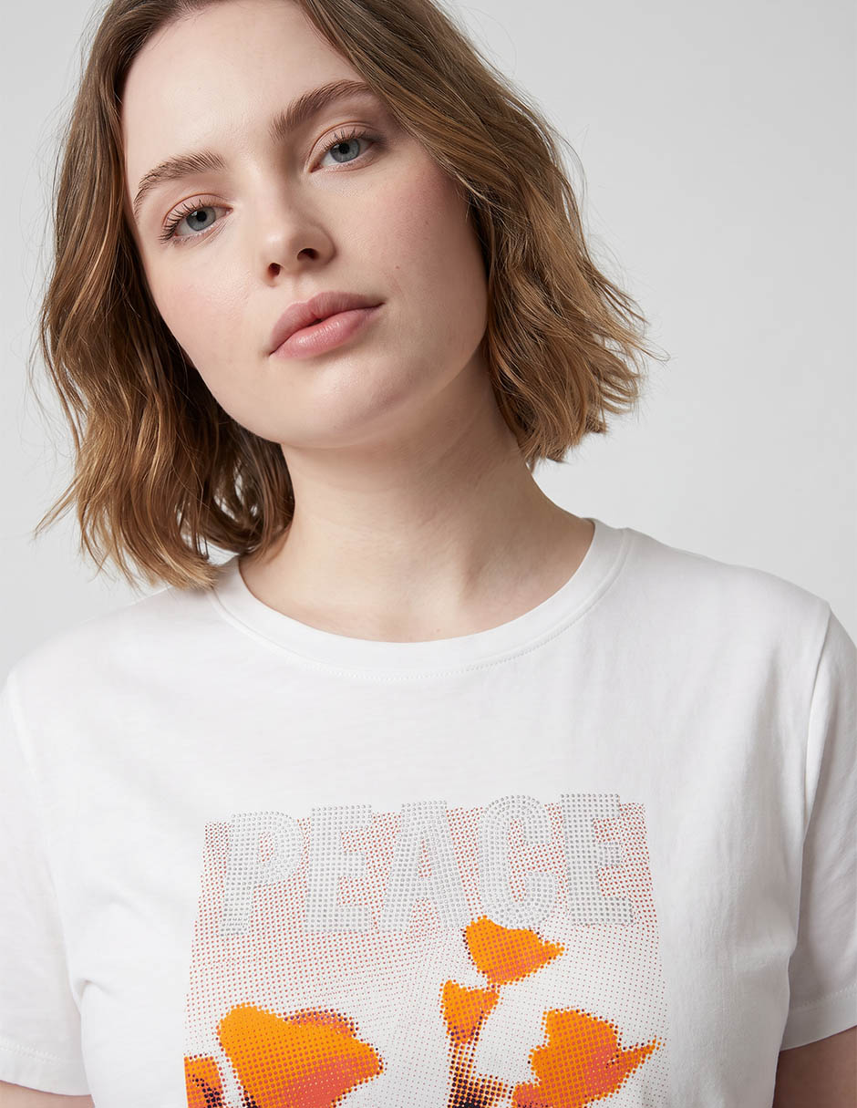 Playera manga corta cuello redondo para mujer 3