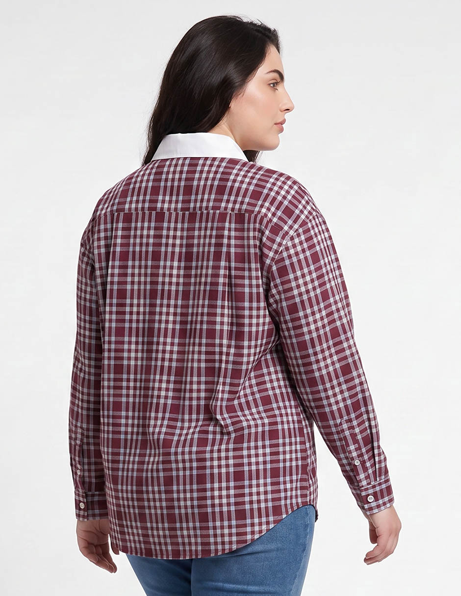 Blusa camisera manga larga para mujer 3