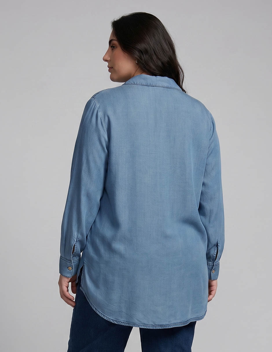 Camisa casual de manga larga para mujer