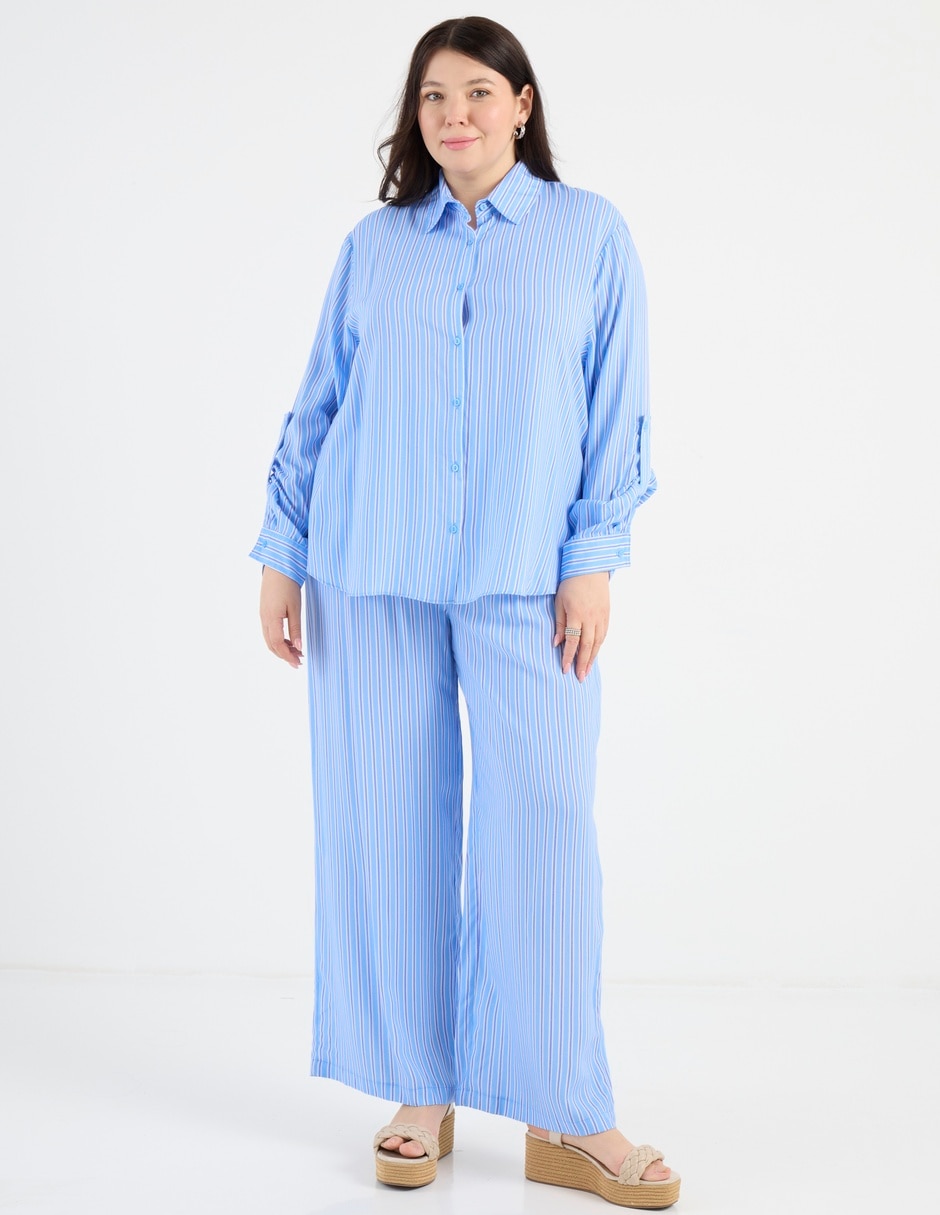Blusa camisera manga larga para mujer 8
