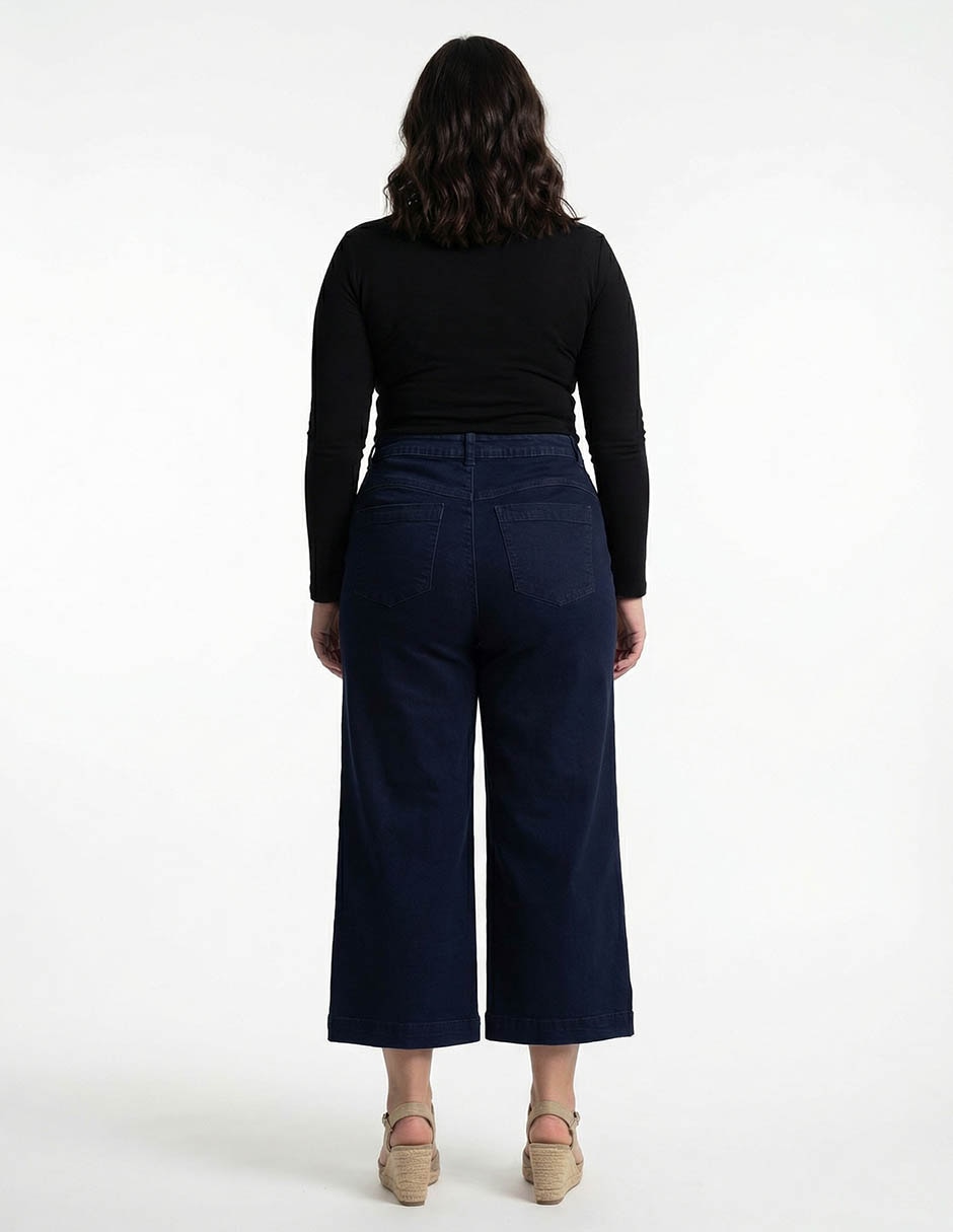 Jeans capri amplio para mujer 5