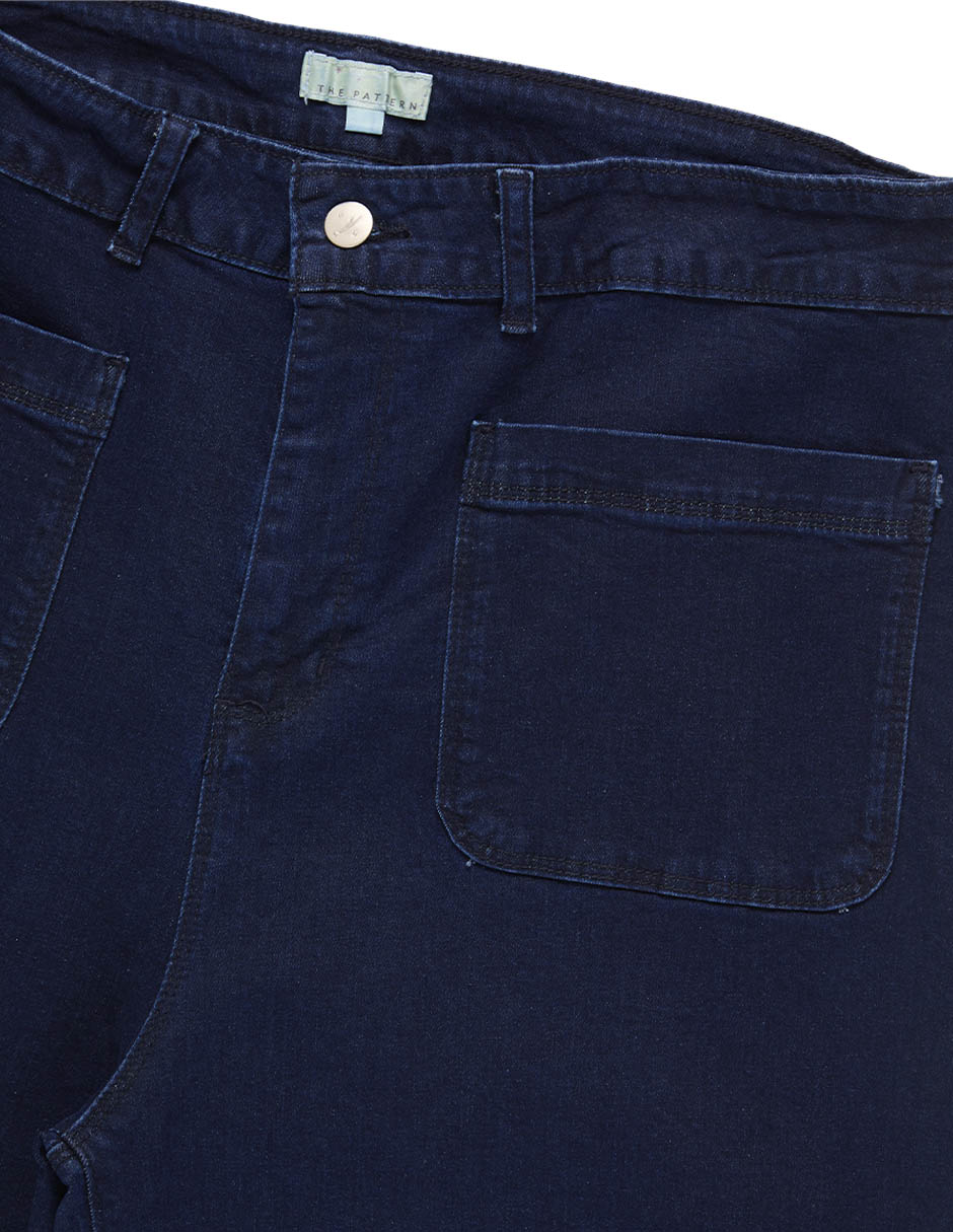 Jeans capri amplio para mujer 2