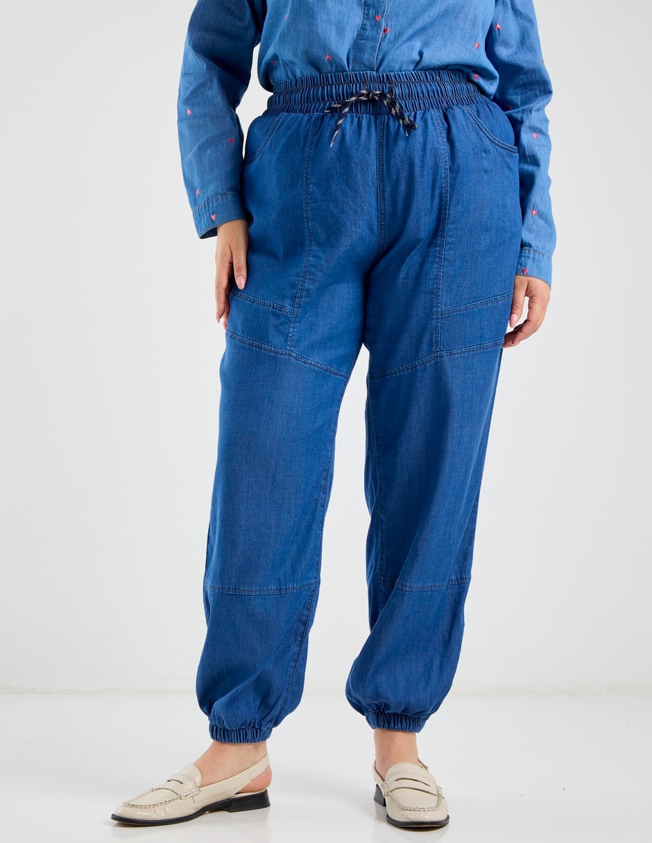 Jeans jogger jogger straight para mujer Jeans jogger jogger straight para mujer