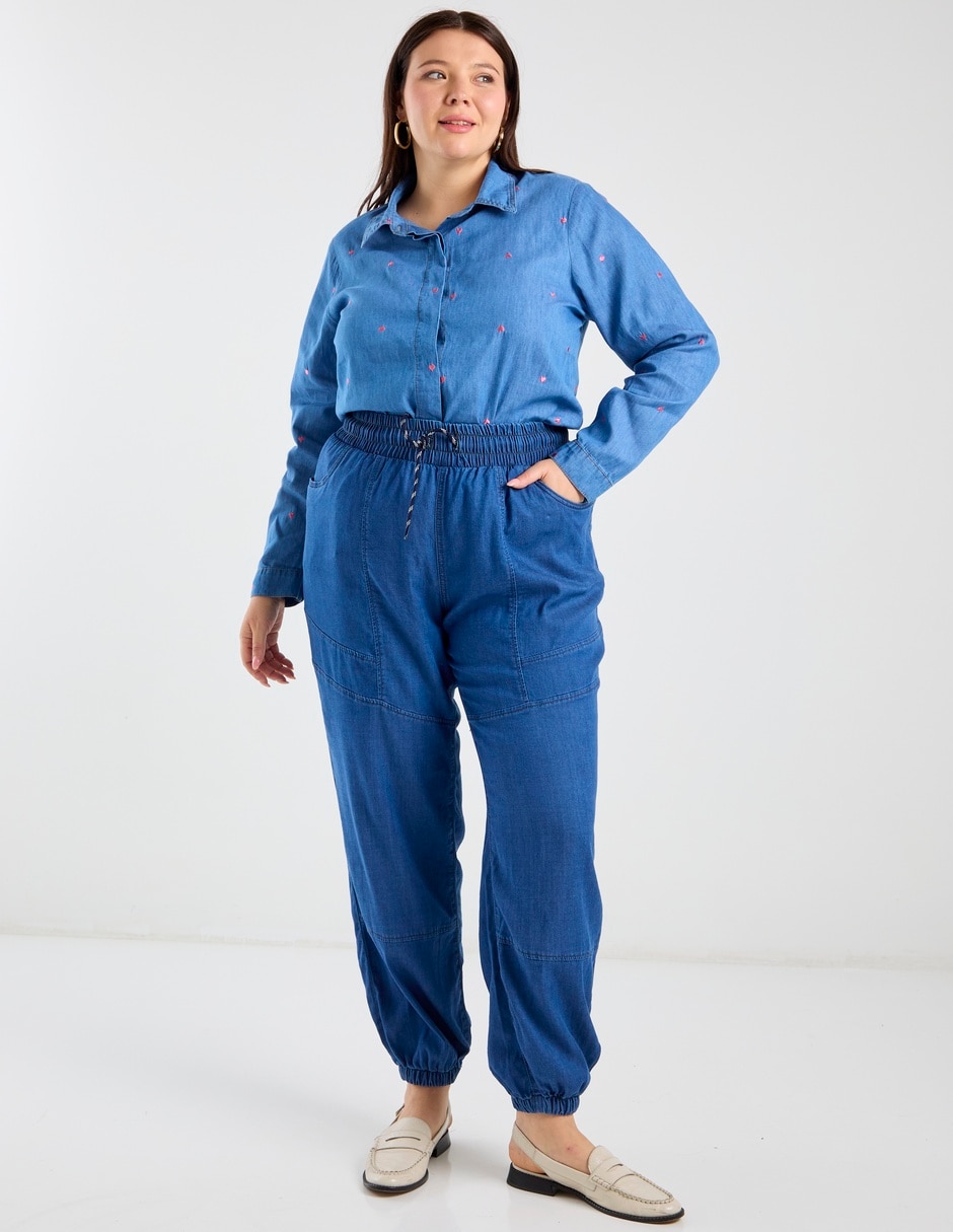 Jeans jogger jogger straight para mujer 5