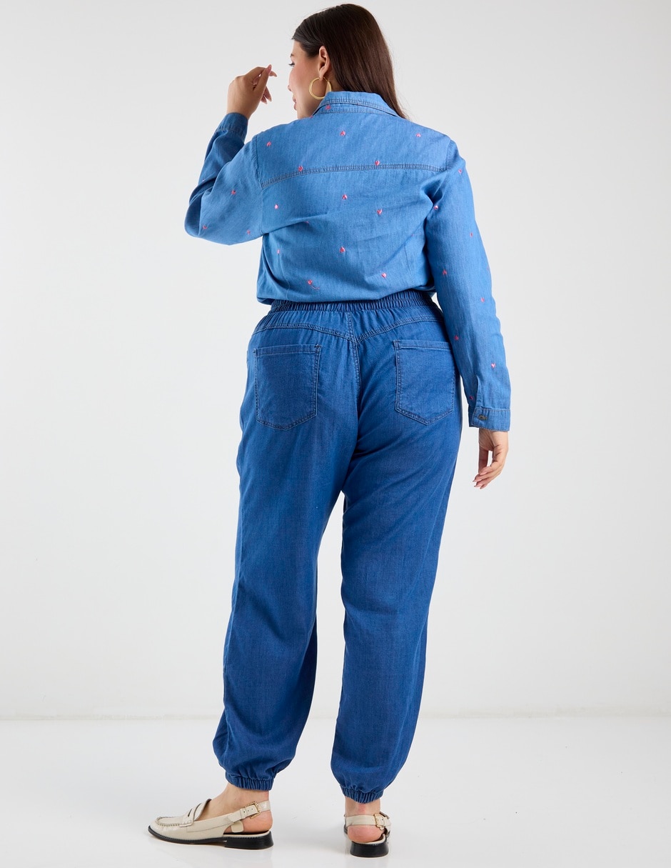 Jeans jogger jogger straight para mujer 6