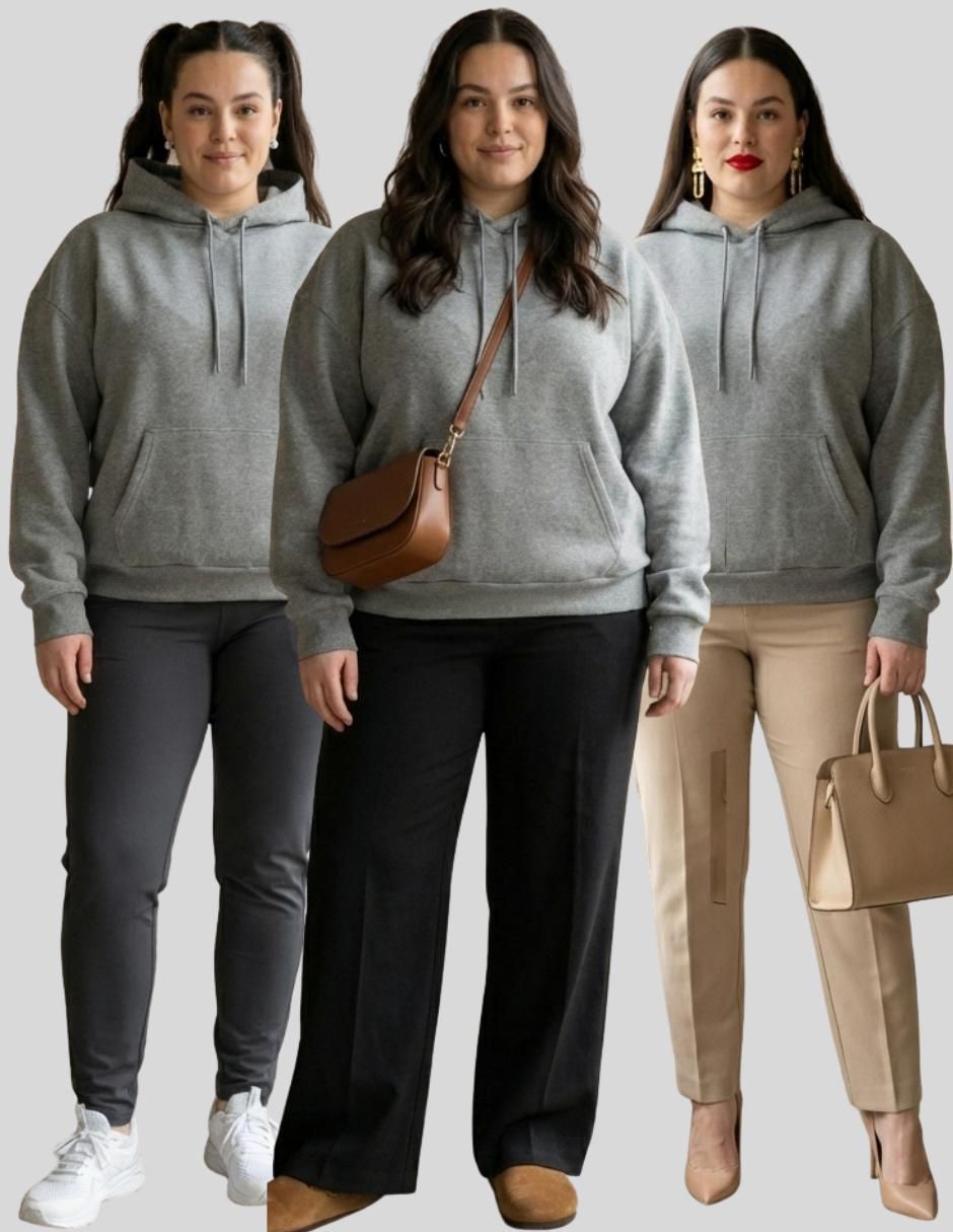 Sudadera con capucha y bolsa para mujer 10