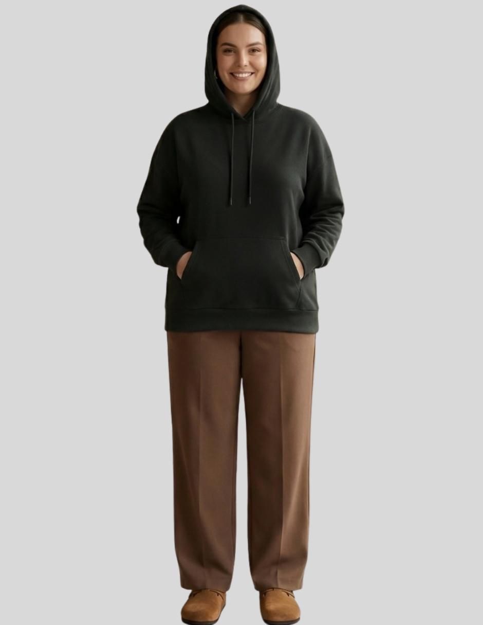 Sudadera con capucha y bolsa Malabis para mujer