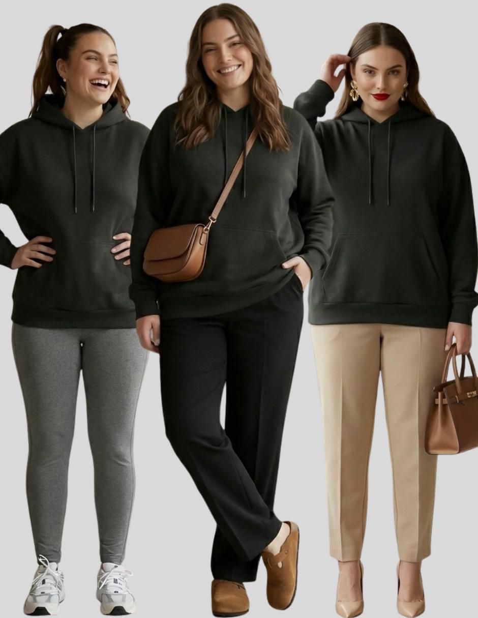 Sudadera con capucha y bolsa Malabis para mujer