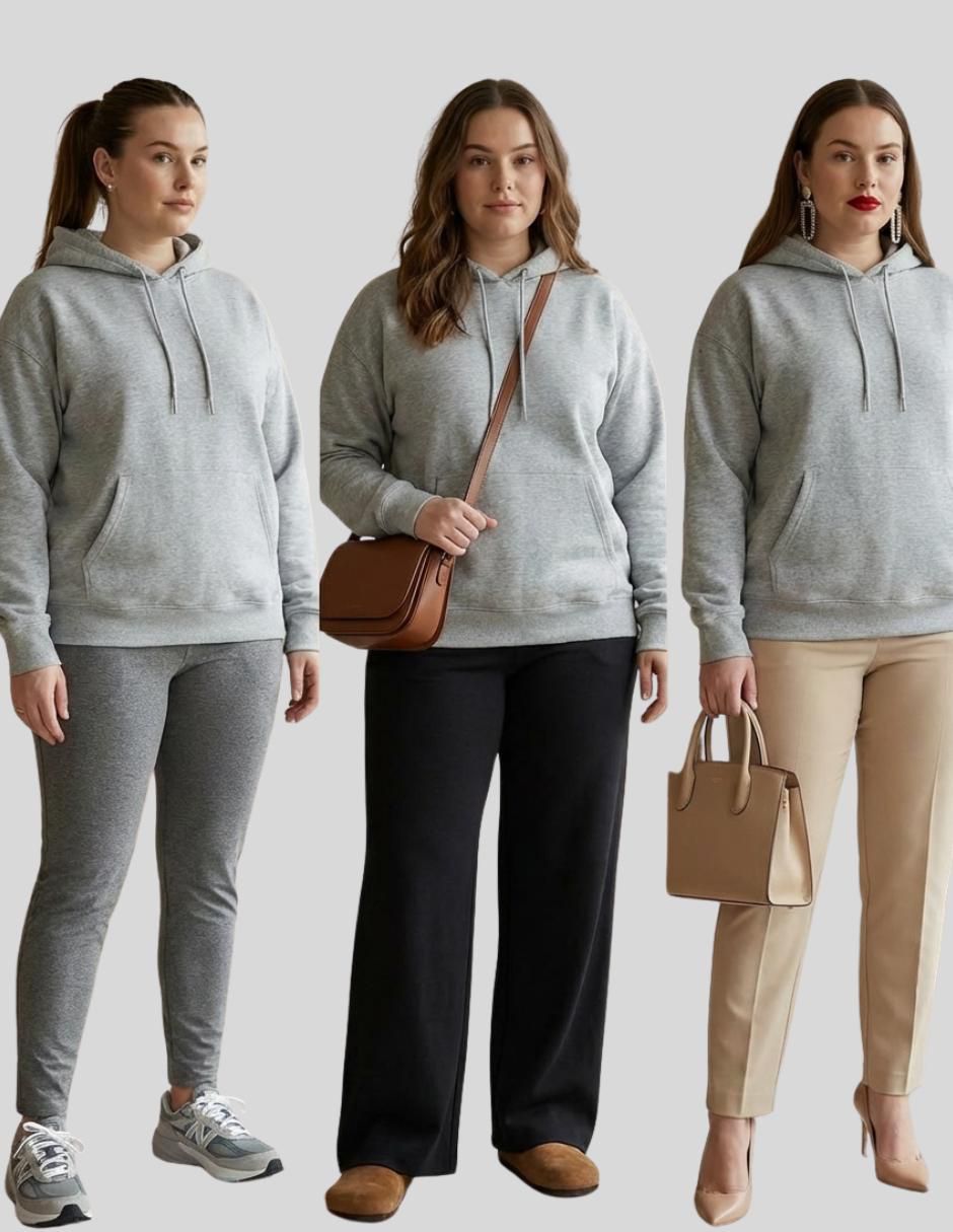 Sudadera con capucha y bolsa para mujer 9