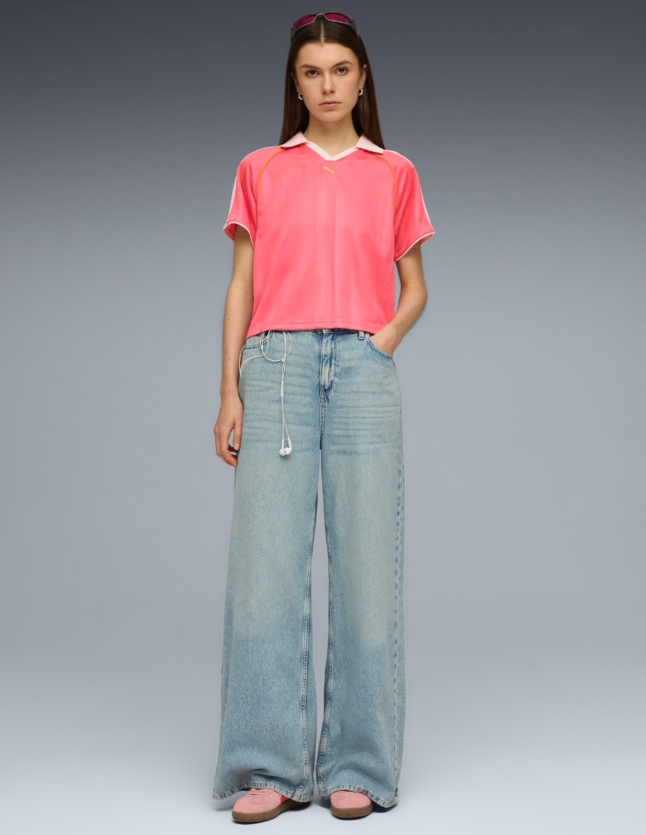 Playera manga corta cuello polo mujer 3