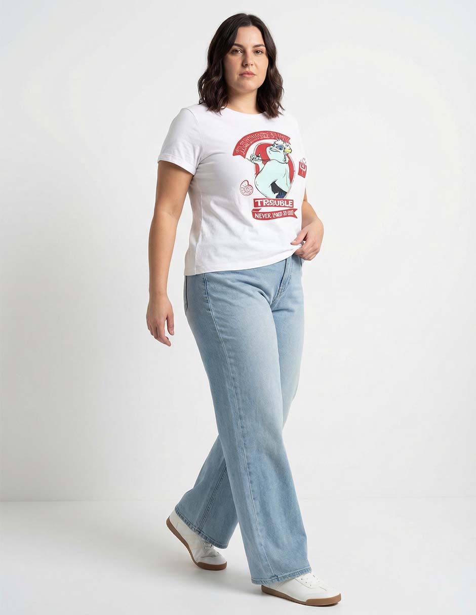 Playera manga corta La Sirenita cuello redondo para mujer