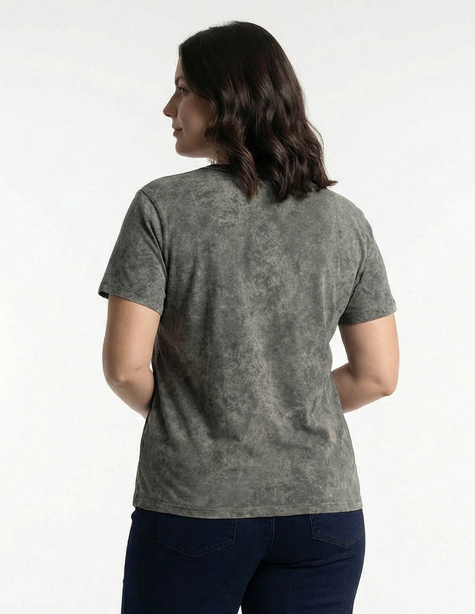 Playera manga corta Yzma cuello redondo para mujer